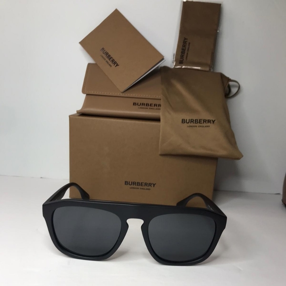 💯 BE 4396U Authentic New BURBERRYWren Polarized Dark Grey Browline Men's - Picture 8 of 14